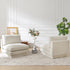 Montyne Bouclé Armless Chair - White Accent Chair | Decorative Accent Chairs | Kinwell Furniture | Modern Accent Chairs